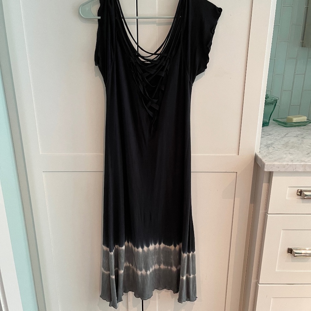 Navy and Grey Cotton Dress